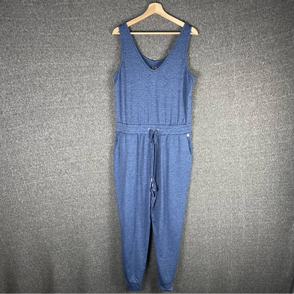 Lilly Pulitzer Women’s Large Sleeveless Maisie Upf 50+ Jumpsuit Heather Blue - Picture 2 of 16